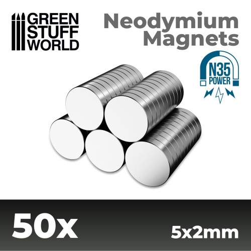 Przejdź do produktu Neodymium Magnets 5x2mm - 50 Units (N35)