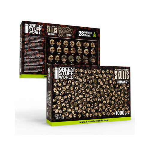 Przejdź do produktu 1000x Battlefield Resin Skulls 1:48-1:35