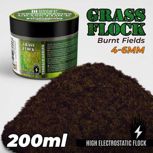 Przejdź do produktu Static Grass Flock 4-6mm - BURNT FIELDS - 200 ml