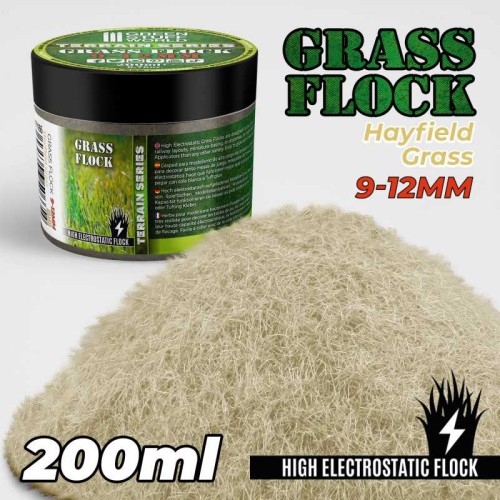 Przejdź do produktu Static Grass Flock 9-12mm - HAYFIELD GRASS - 200 ml
