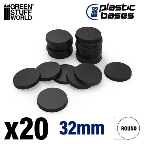 Przejdź do produktu Plastic Bases - Round 32Mm Black