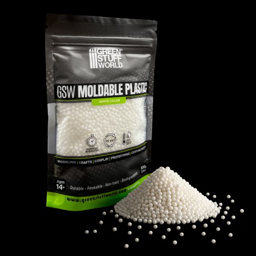 Przejdź do produktu Moldable thermoplastic beads - White 100g