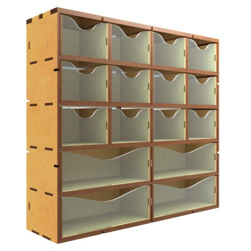 Przejdź do produktu MDF Vertical Rack With 16 Drawers