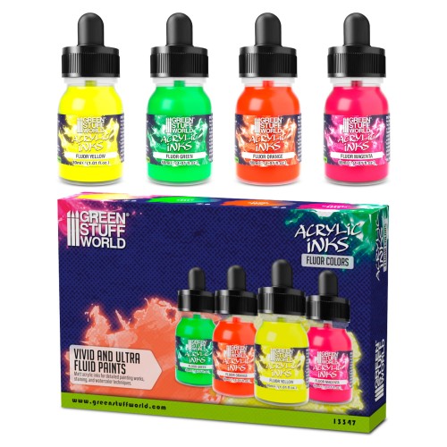 Przejdź do produktu Acrylic Inks Set - Fluor (x4)