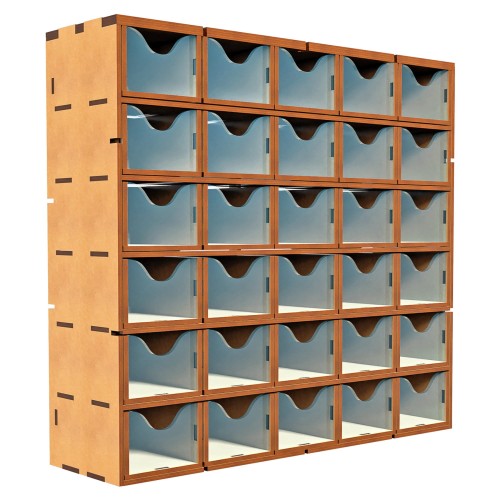 Przejdź do produktu MDF Vertical Rack With 30 Drawers